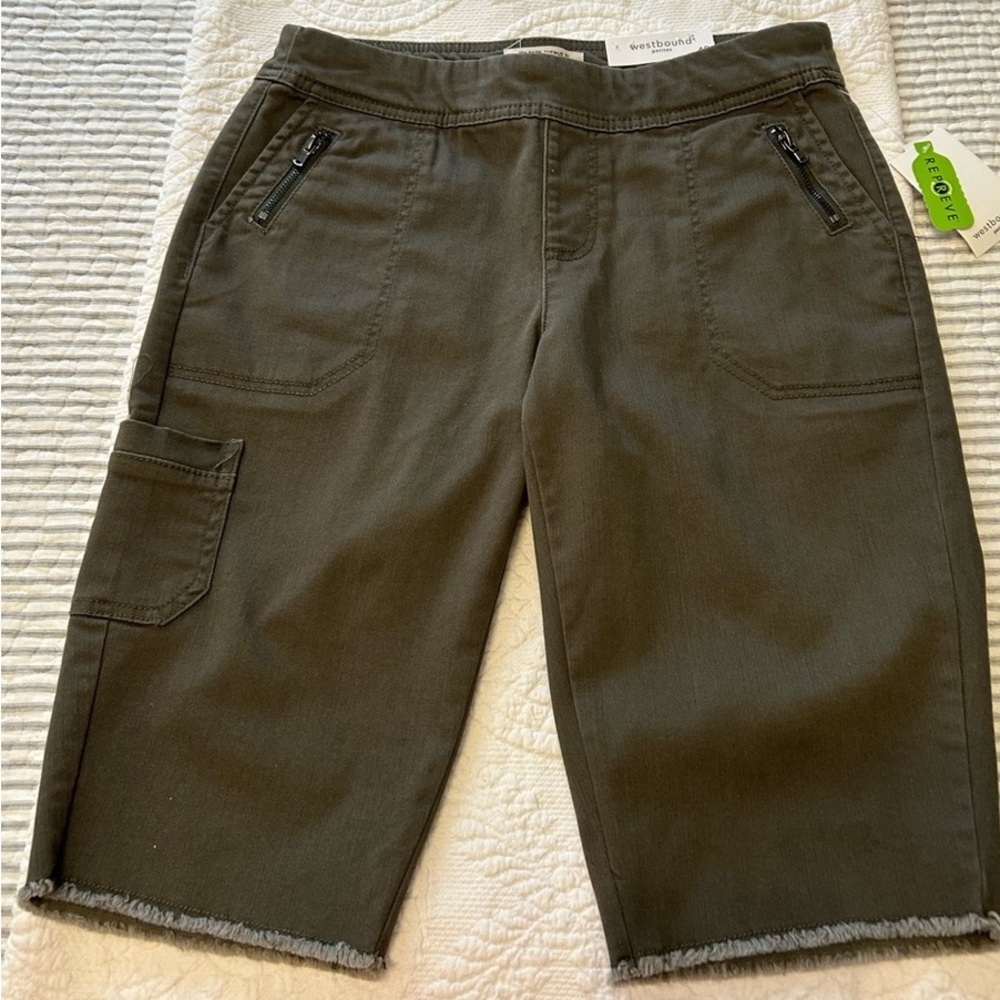 Olive Green Cargo Shorts